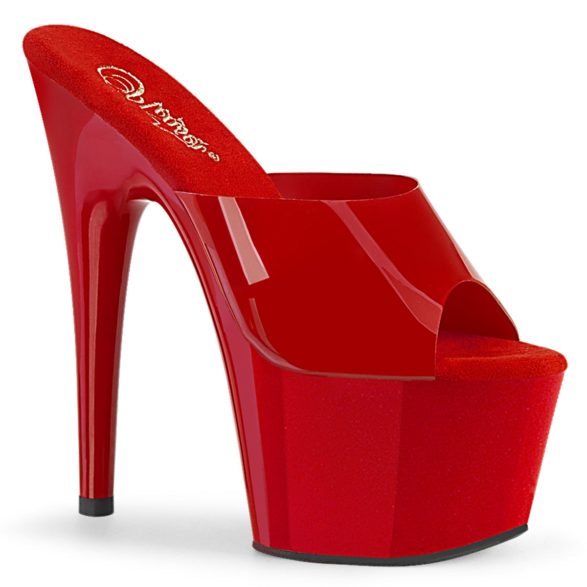 Red 7 Inch Pole Dancing Platform Shoes -  Pleaser ADORE-701N