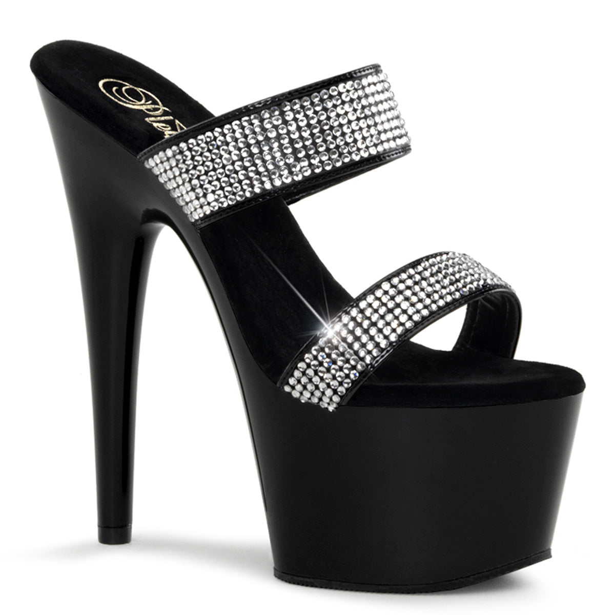 Black 7 Inch Lap Dance Platform Shoes -  Pleaser ADORE-702-2