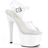White 7 Inch Lap Dance Platform Shoes -  Pleaser ADORE-708