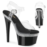 Clear Black 7 Inch Exotic Dancing Platform Shoes -  Pleaser ADORE-708MLS