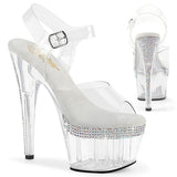 Clear 7 Inch Strippers Platform Shoes -  Pleaser ADORE-708PHRS