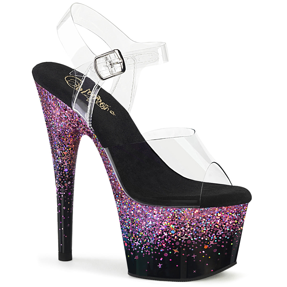 Purple Glitter 7 Inch Exotic Dance Platform Shoes -  Pleaser ADORE-708SS
