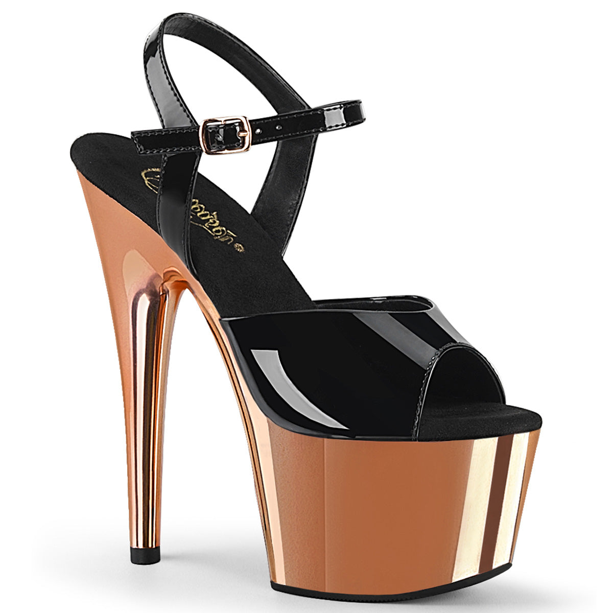 Black Rose 7 Inch Lap Dance Platform Shoes -  Pleaser ADORE-709