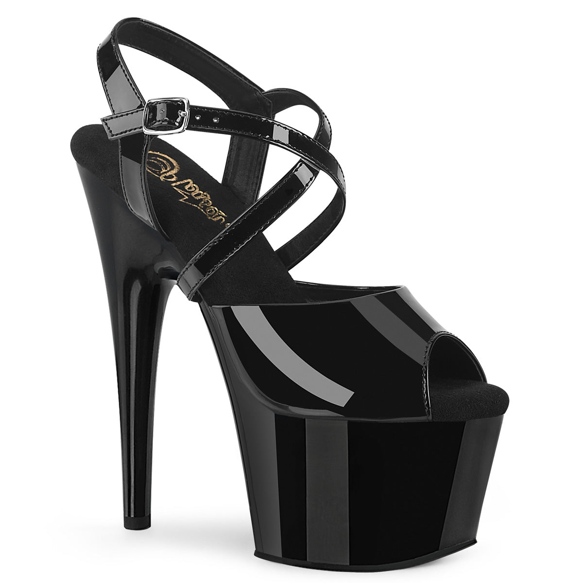 Black 7 Inch Strippers Platform Shoes -  Pleaser ADORE-724