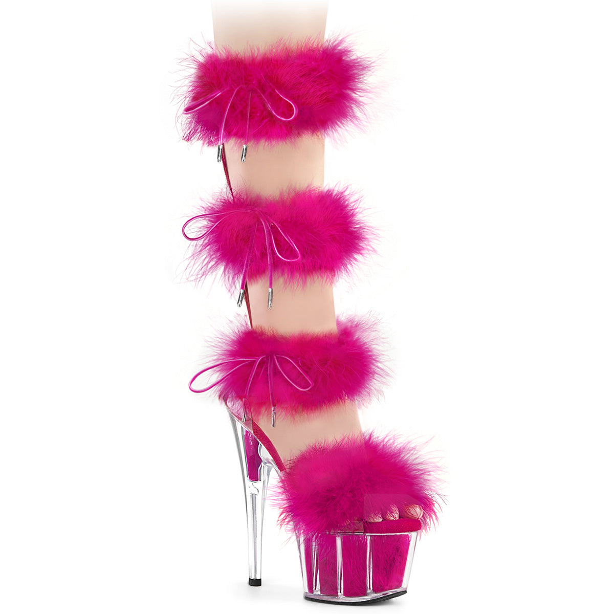 Hot Pink 7 Inch Pole Dancing Platform Shoes -  Pleaser ADORE-728F