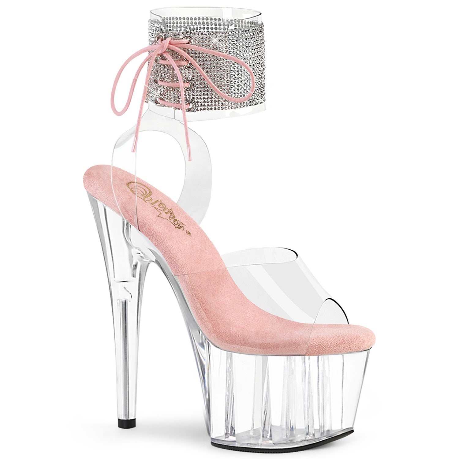 Baby Pink 7 Inch Lap Dance Platform Shoes -  Pleaser ADORE-791-2RS