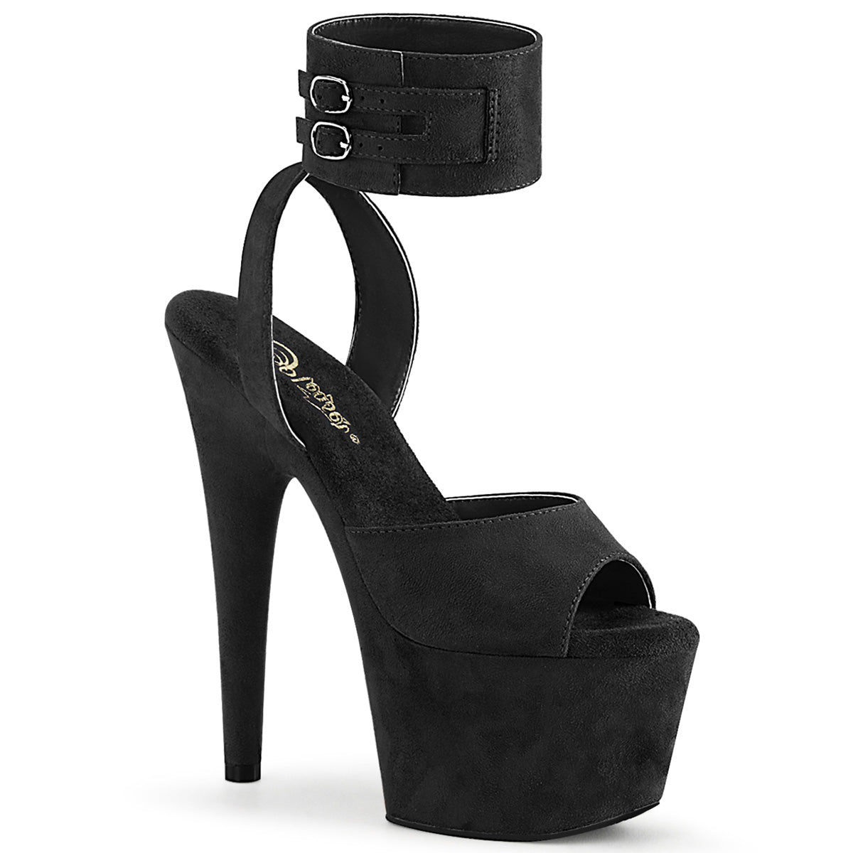 Black 7 Inch Pole Heels Platform Shoes -  Pleaser ADORE-791FS
