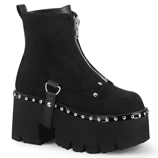 ASHES-100 Demoniacult Alternative Footwear Women's Chunky Ankle Boots