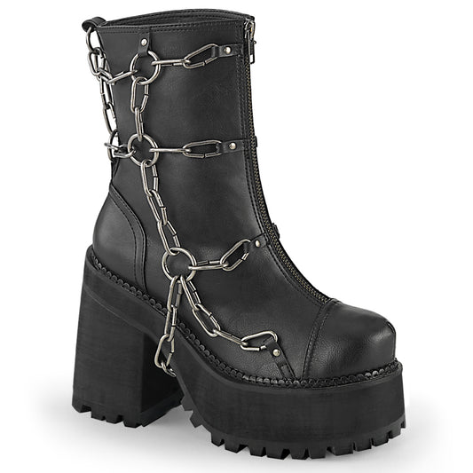 ASSAULT-66 Demoniacult Alternative Footwear Women's Chunky Platform Ankle Boots