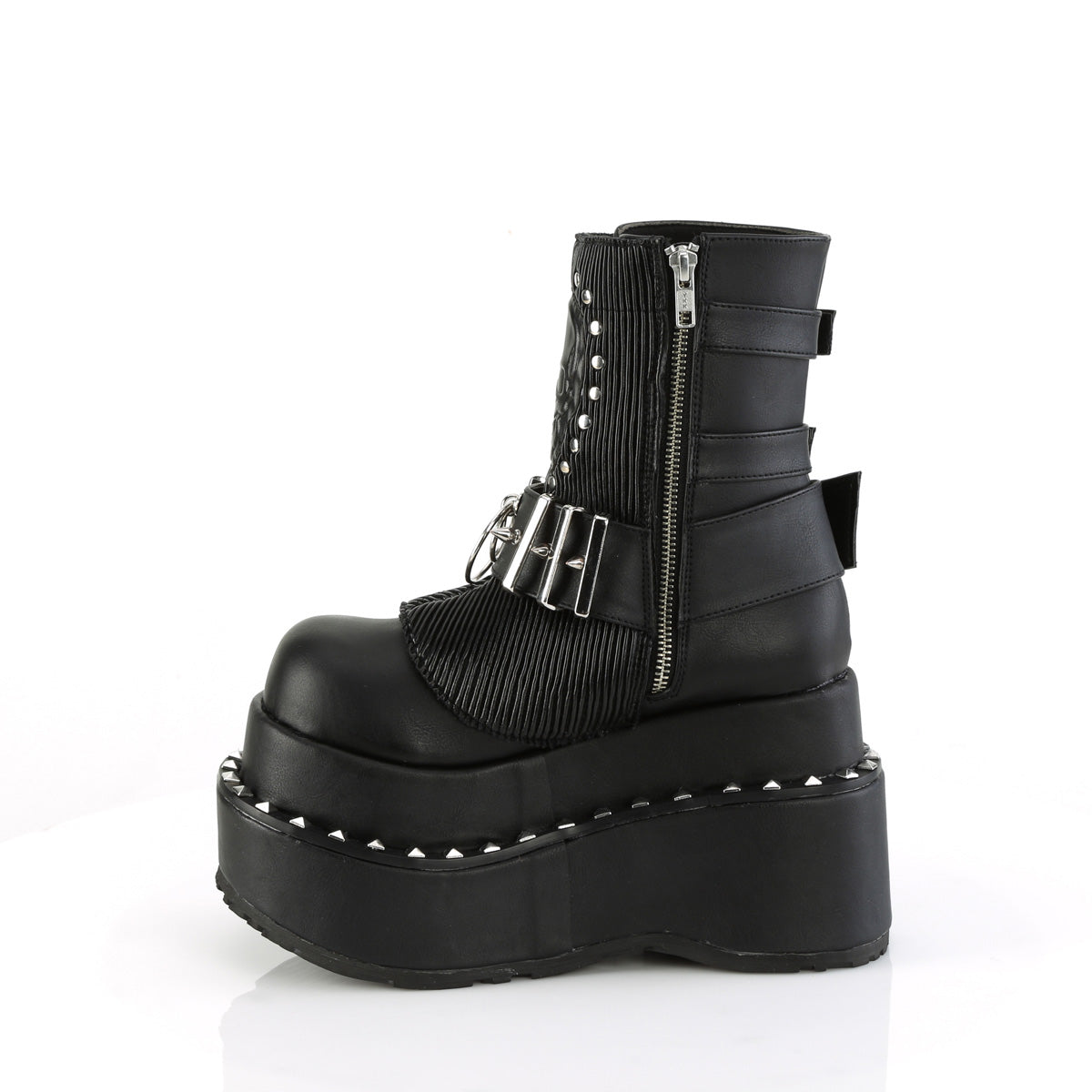 bear 202 demonia demonia womens mid calf knee high boots blk vegan suede