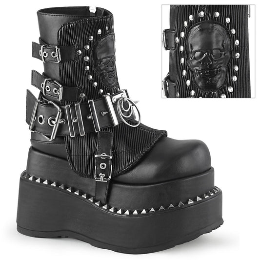BEAR-150 Alternative Footwear Demonia Women's Ankle Boots Blk Vegan Leather