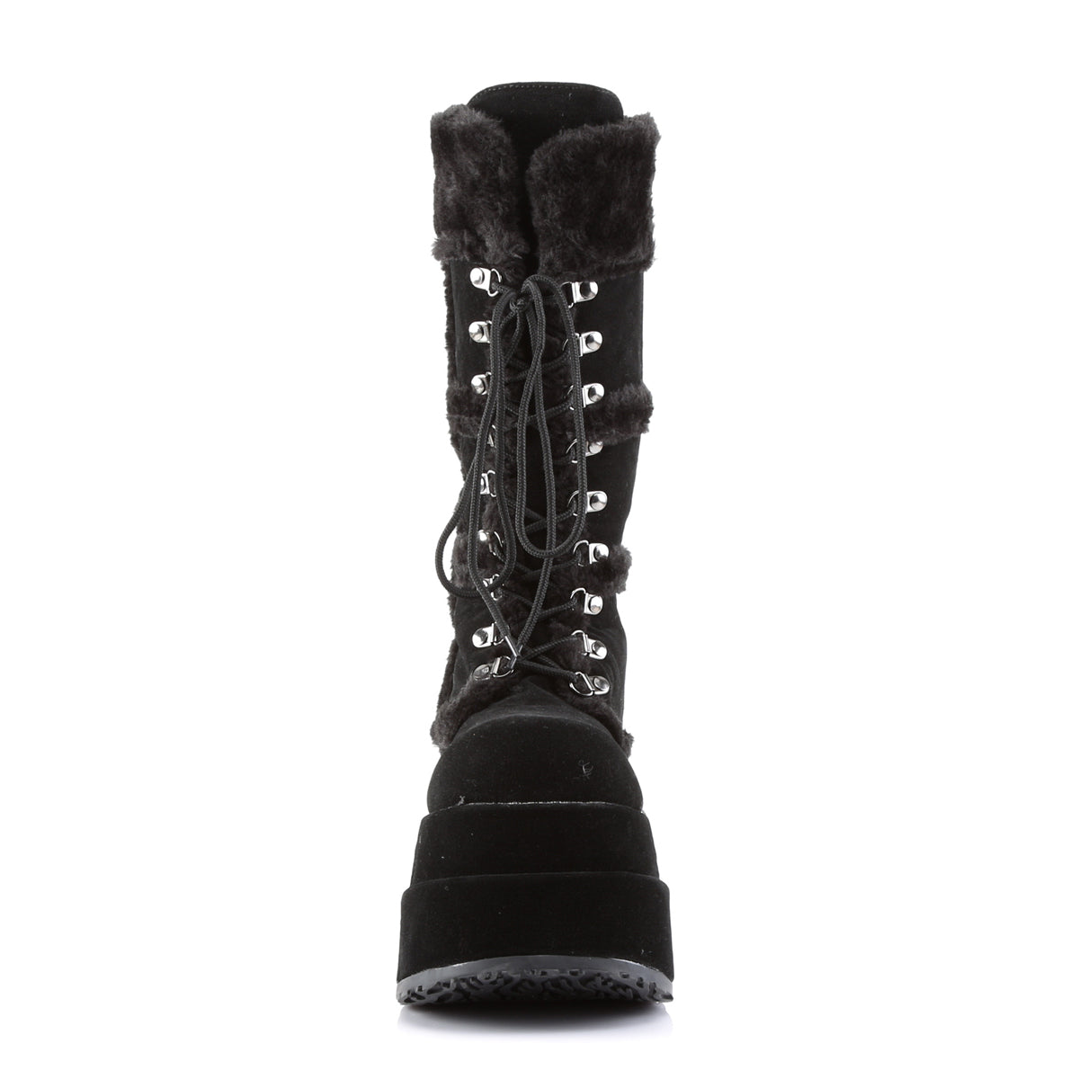 bear 202 demonia demonia womens mid calf knee high boots blk vegan suede