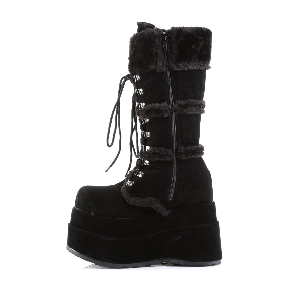 bear 265 demonia demonia womens mid calf knee high boots blk vegan leather