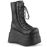 BEAR-265 DemoniaCult Alternative Footwear Black Vegan Leather Mid-Calf Boots