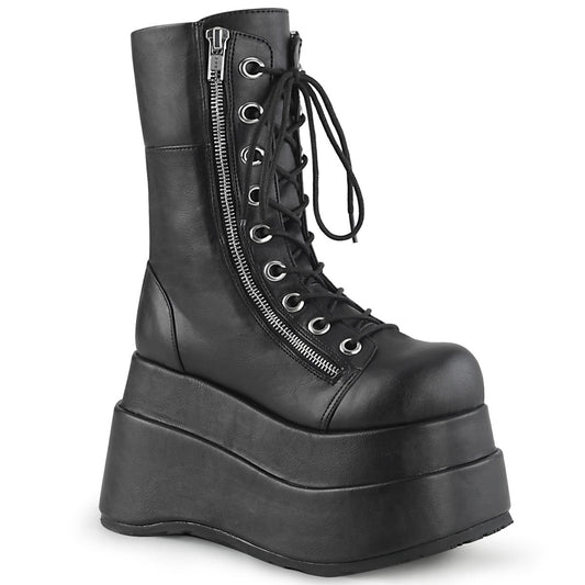 BEAR-265 Alternative Footwear Demonia Women's Mid-Calf & Knee High Boots Blk Vegan Leather