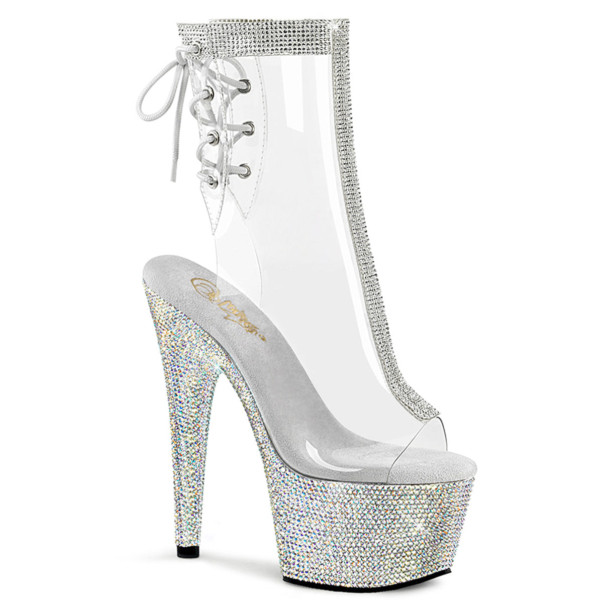 Bejeweled-1018C-2RS Pleasers Platform Boots (tacones de baile exóticos) Pleasers