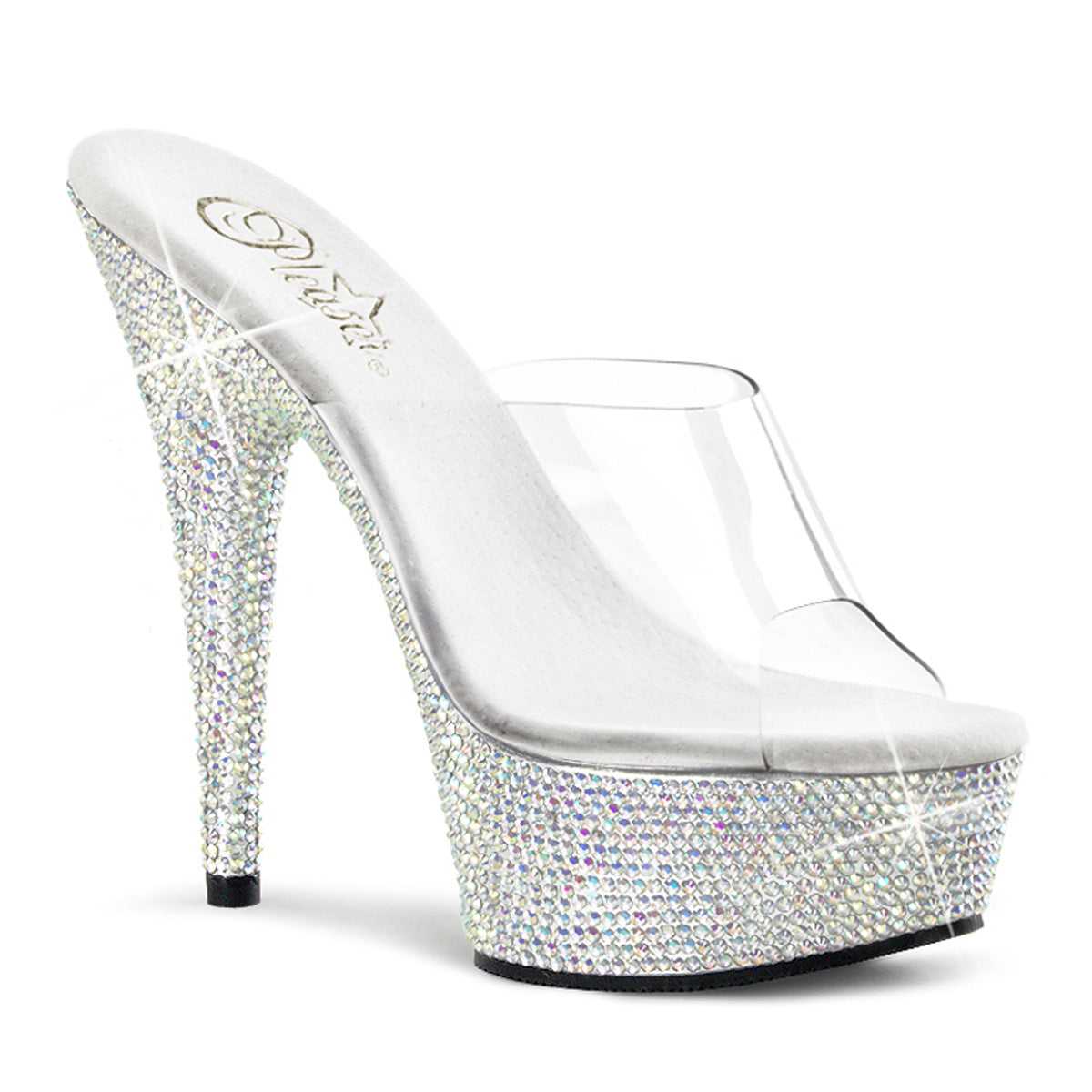 Transparent Bling 6 Inch Bling Platform Shoes -  Pleaser BEJEWELED-601DM