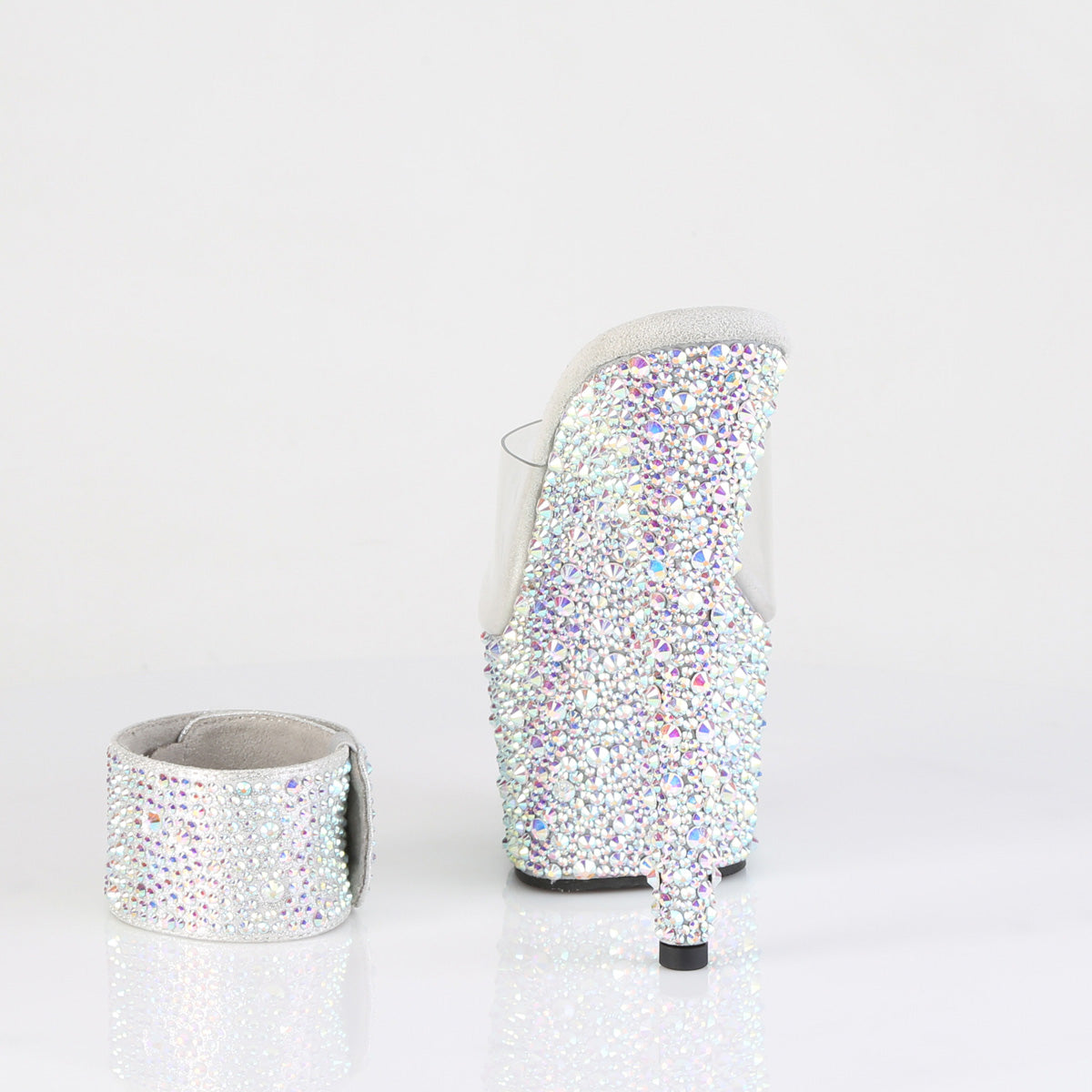 flamingo 808rsi pleaser footwear clear silver