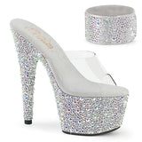 Transparent 7 Inch Rhinestones  Platform Heels -  Pleaser BEJEWELED-712MS