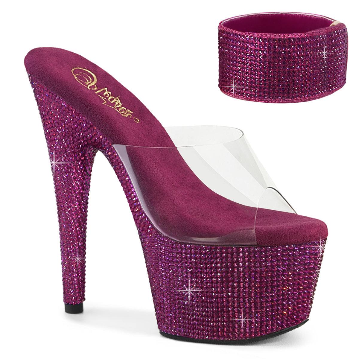 Bejeweled-712rs Pleaser exóticos zapatos de baile bling.