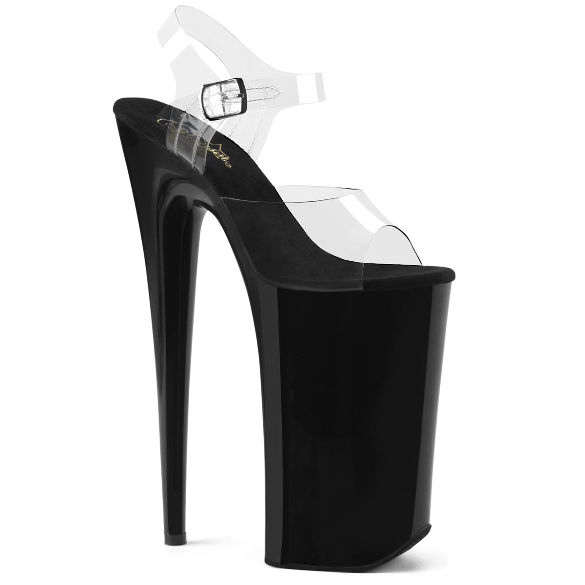 Clear Black 10 Inch Extreme High Platform Shoes -  Pleaser BEYOND-008