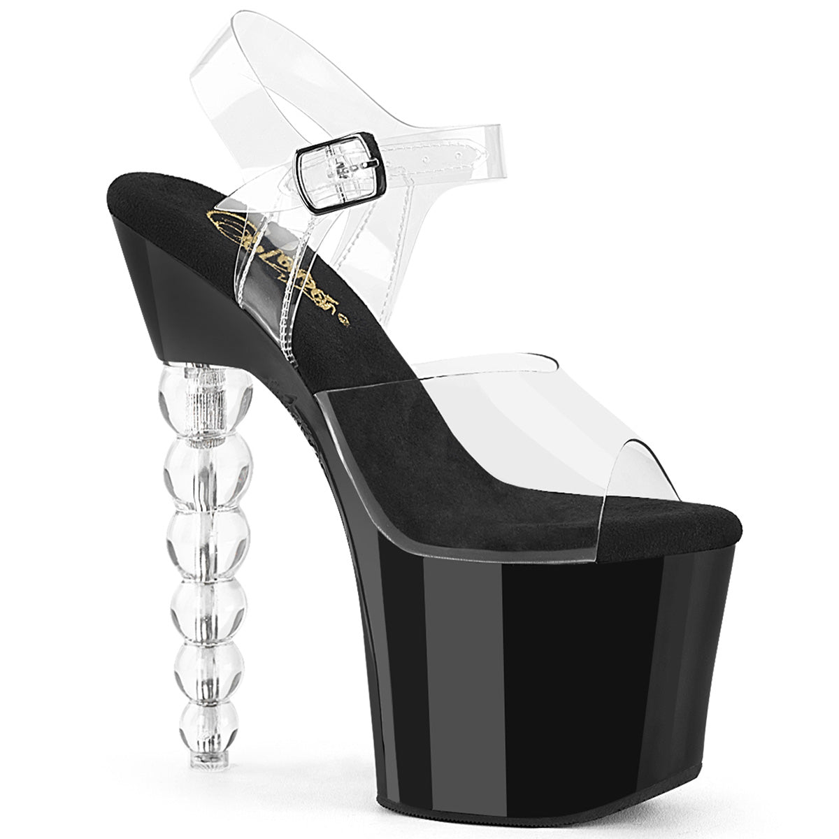 Clear Black 7 Inch Exotic Dancer Platform Shoes -  Pleaser BLISS-708