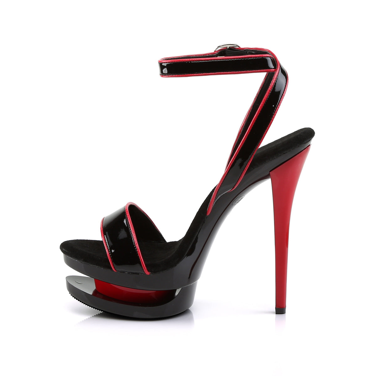 BLONDIE-631-2 Sexy 6" Heel Black & Red Pole Dancer Platform Shoes