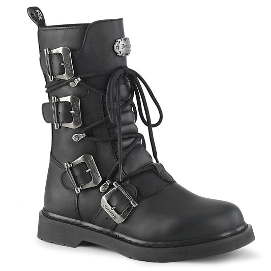 BOLT-265 DemoniaCult Alternative Footwear Unisex Buckle Combat Boots