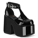 CAMEL-103 DemoniaCult Alternative Footwear Black Patent Women's Platform Sandals