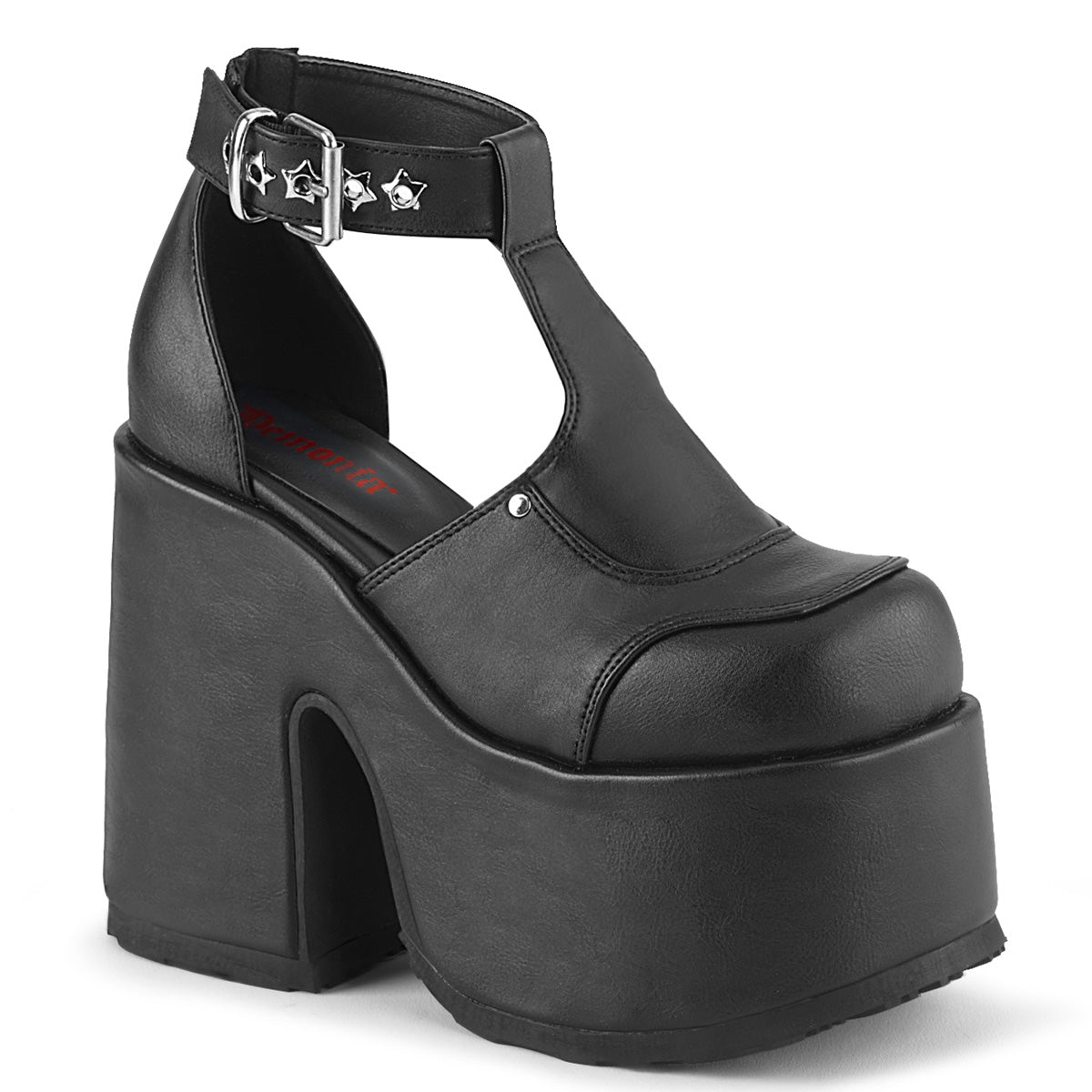 CAMEL-103 Alternative Footwear Demonia Women's Sandals Blk Vegan Leather