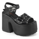 CAMEL-17 DemoniaCult Alternative Footwear Black Vegan Leather Women's Sandals