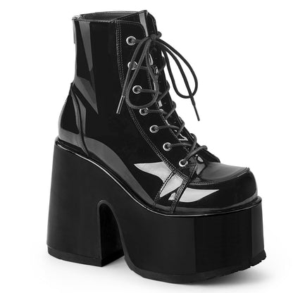 CAMEL-203 Alternative Footwear Demonia Women's Ankle Boots Blk Pat