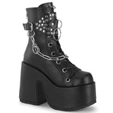 CAMEL-65 Demonia Black Vegan Leather Ankle Boots Alternative Footwear