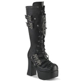 Black 4.5 Inch Alternative Knee High Boots -  Demonia Cult CHARADE-230