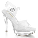 Clear 5 Inch Posing Shoes -  Fabulicious COCKTAIL-508