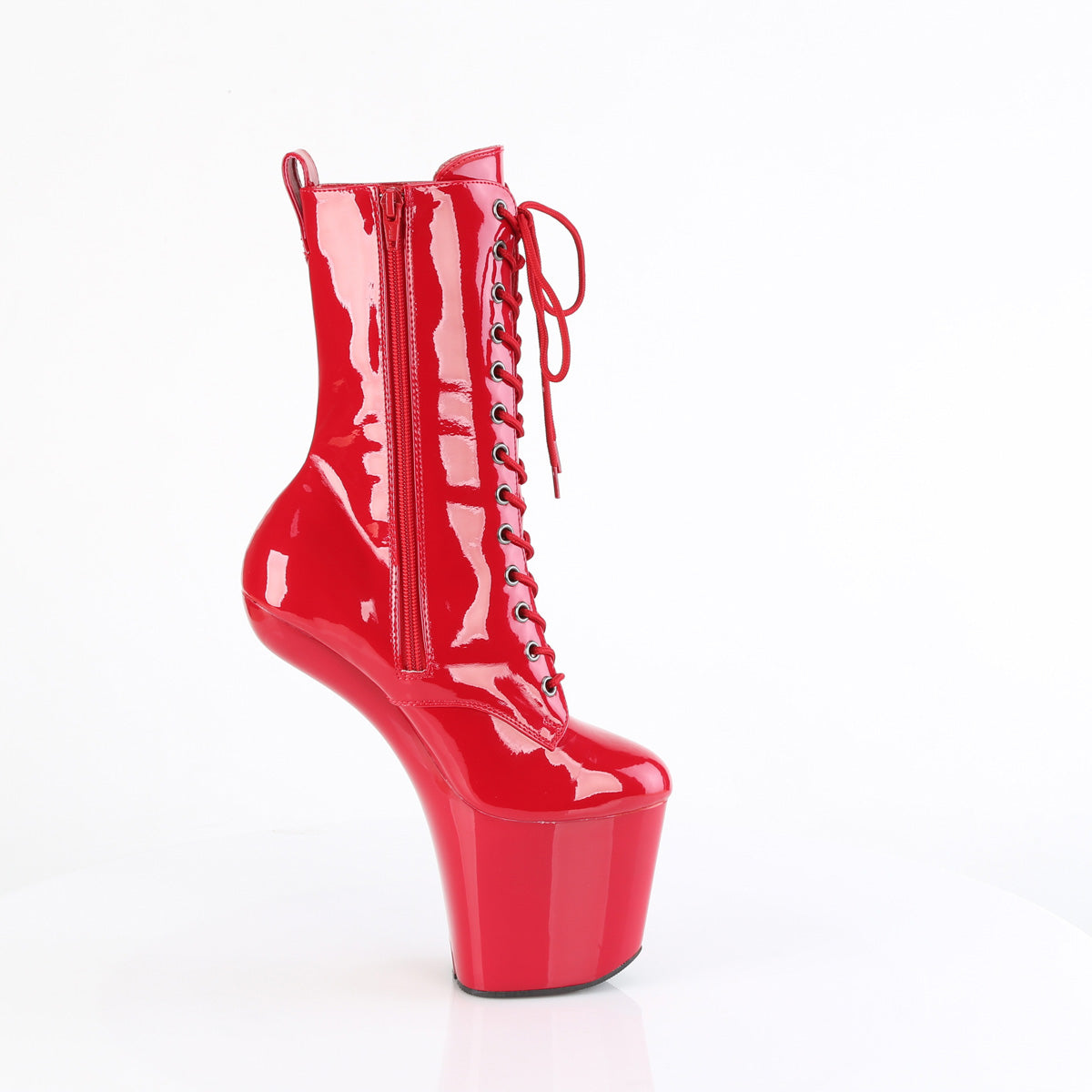 CRAZE-1040 Pleaser Sexy Red Patent Ankle Boots