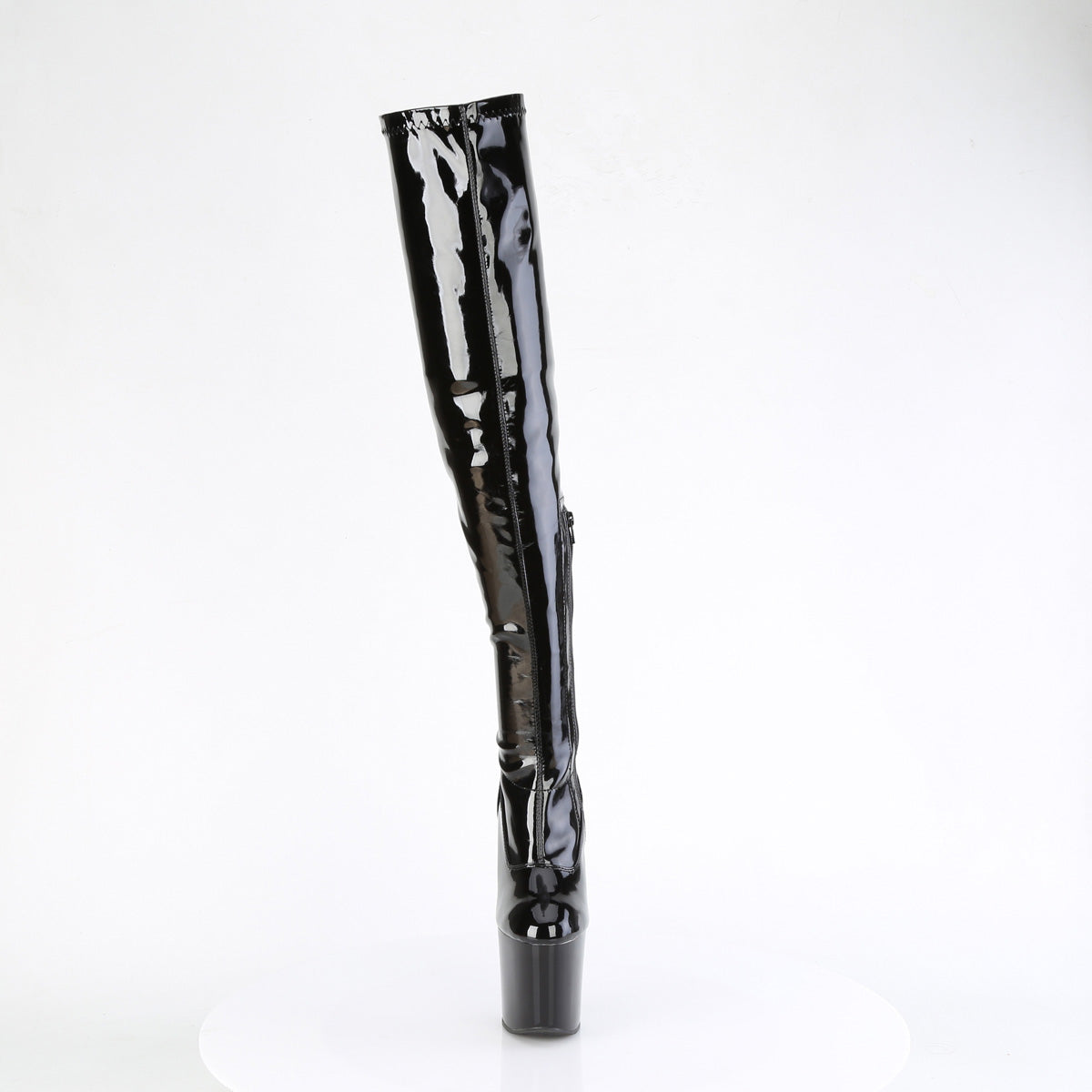 craze 3000 pleaser sexy footwear blk str pat blk