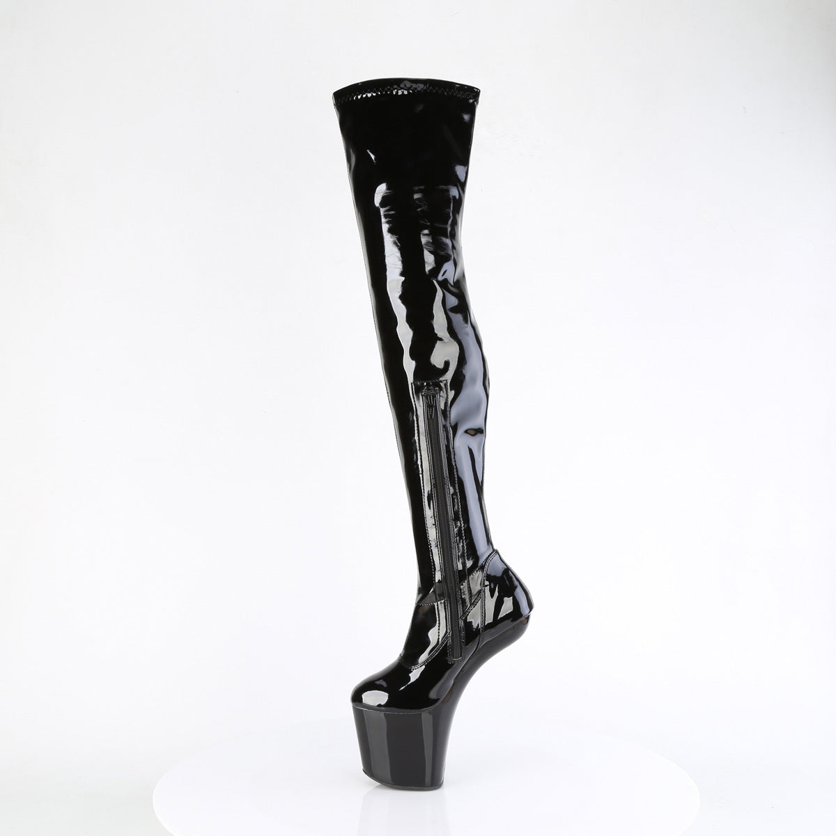 craze 3023 pleaser sexy footwear blk pat blk