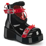 CUBBY-57 DemoniaCult Women's Alternative Fetish Heart Platform Ankle Boots