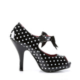4 1/2 Heel, 3/4 Hidden P/F Open Toe Mary Jane W/ Bow  CUTIE07/BWPT  CUTIEPIE07