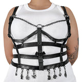 DA-118-LXL DEMONIA BLK FAUX PIELE ALTERNATIVE FAUX PIELE PIELE HARNESS