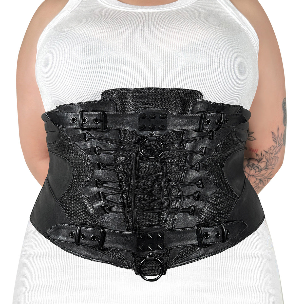 DA-310-LXL DEMONIA BLK STR FAUX PIELE ALTERNATIVĂ FAUX PIELE CINCHER CINCHER