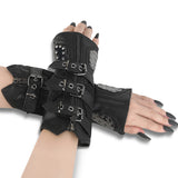 DA-457 Demonia Alternative Fashion Stretch Faux Leather Pull-On Arm Warmers
