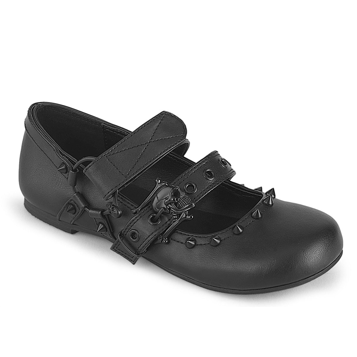 Black  Alternative Women's Flats -  Demonia Cult DAISY-08