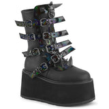 Black  Alternative Knee High Boots -  Demonia Cult DAMNED-156