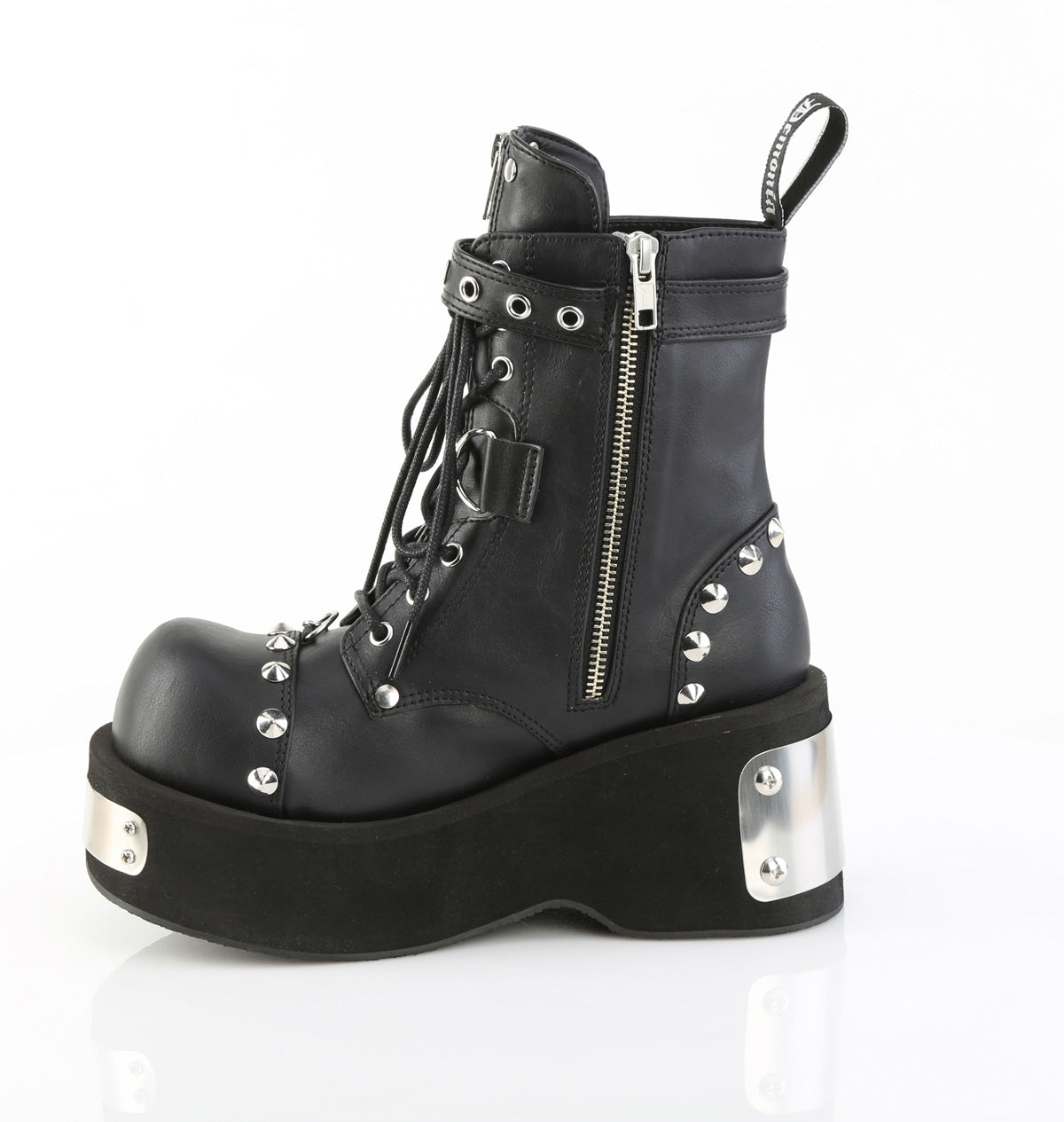 DANK-57 Demonia Alternative Black Vegan Leather Ankle Boots