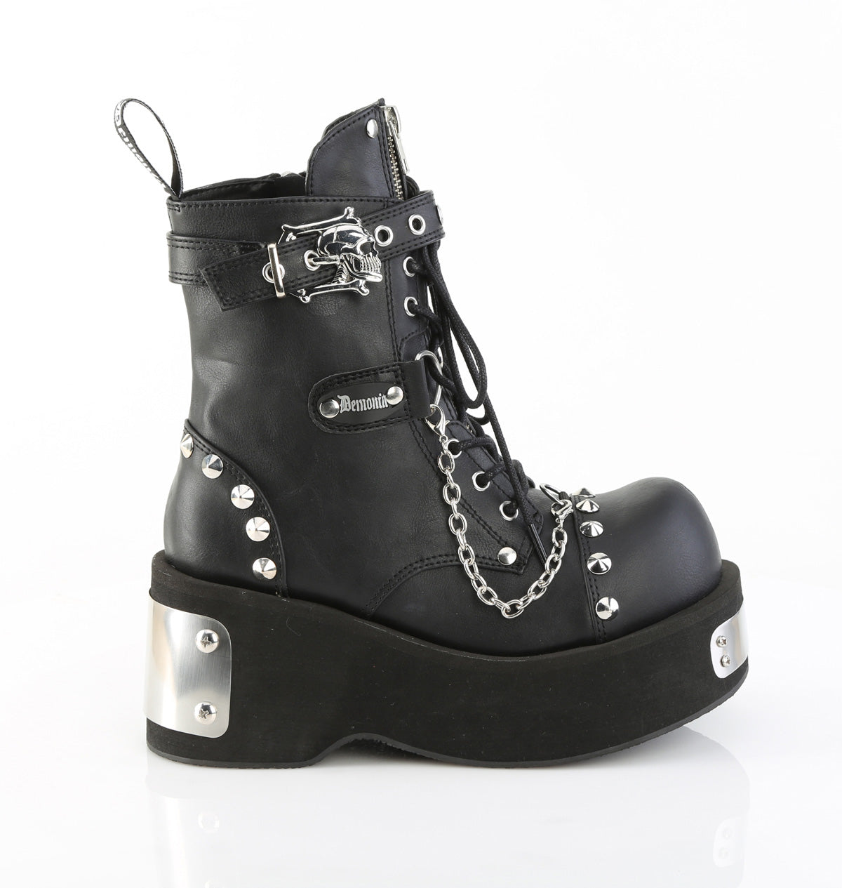 DANK-57 Demonia Alternative Black Vegan Leather Ankle Boots