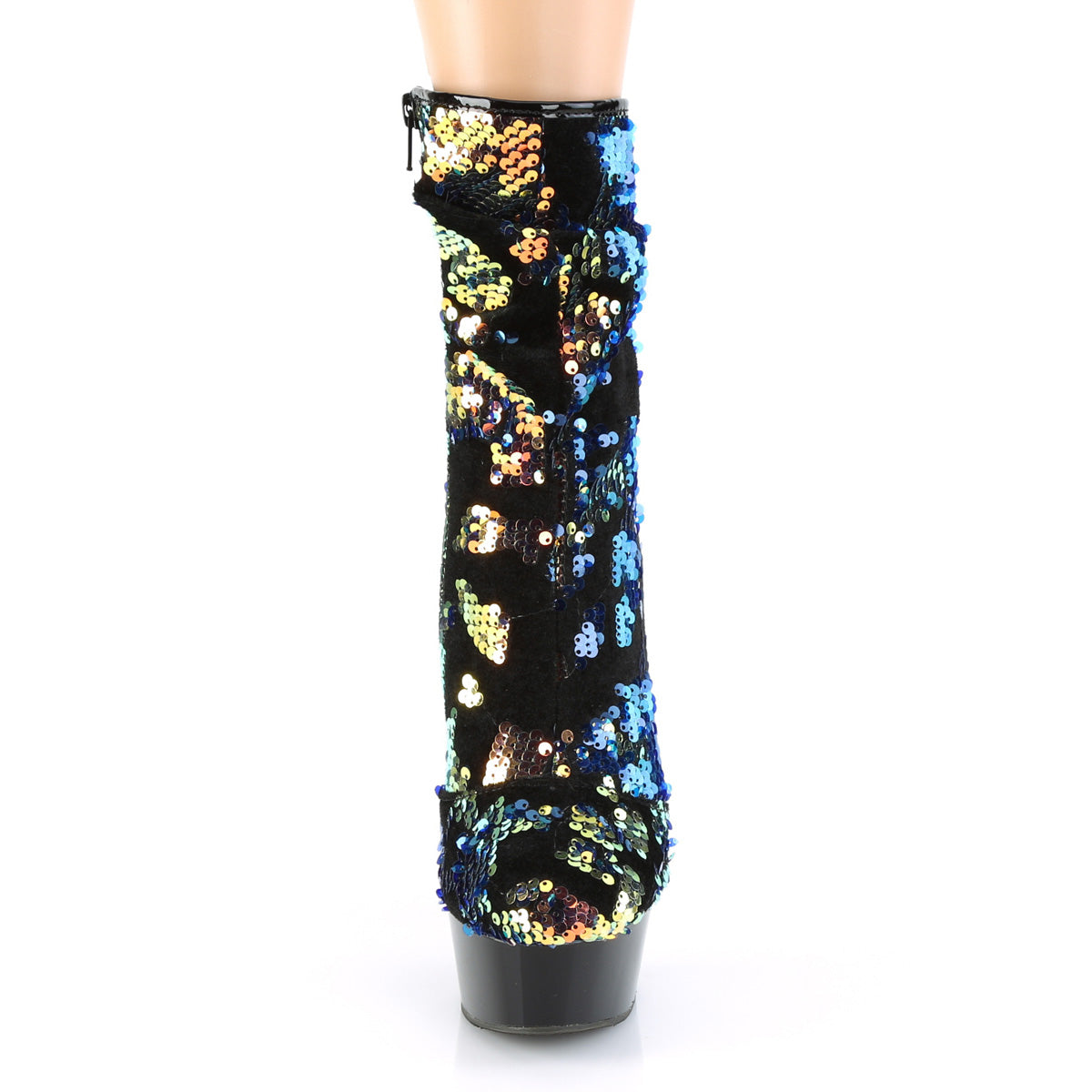 Blue 6 Inch Exotic Dance Ankle Boots -  Pleaser DELIGHT-1004
