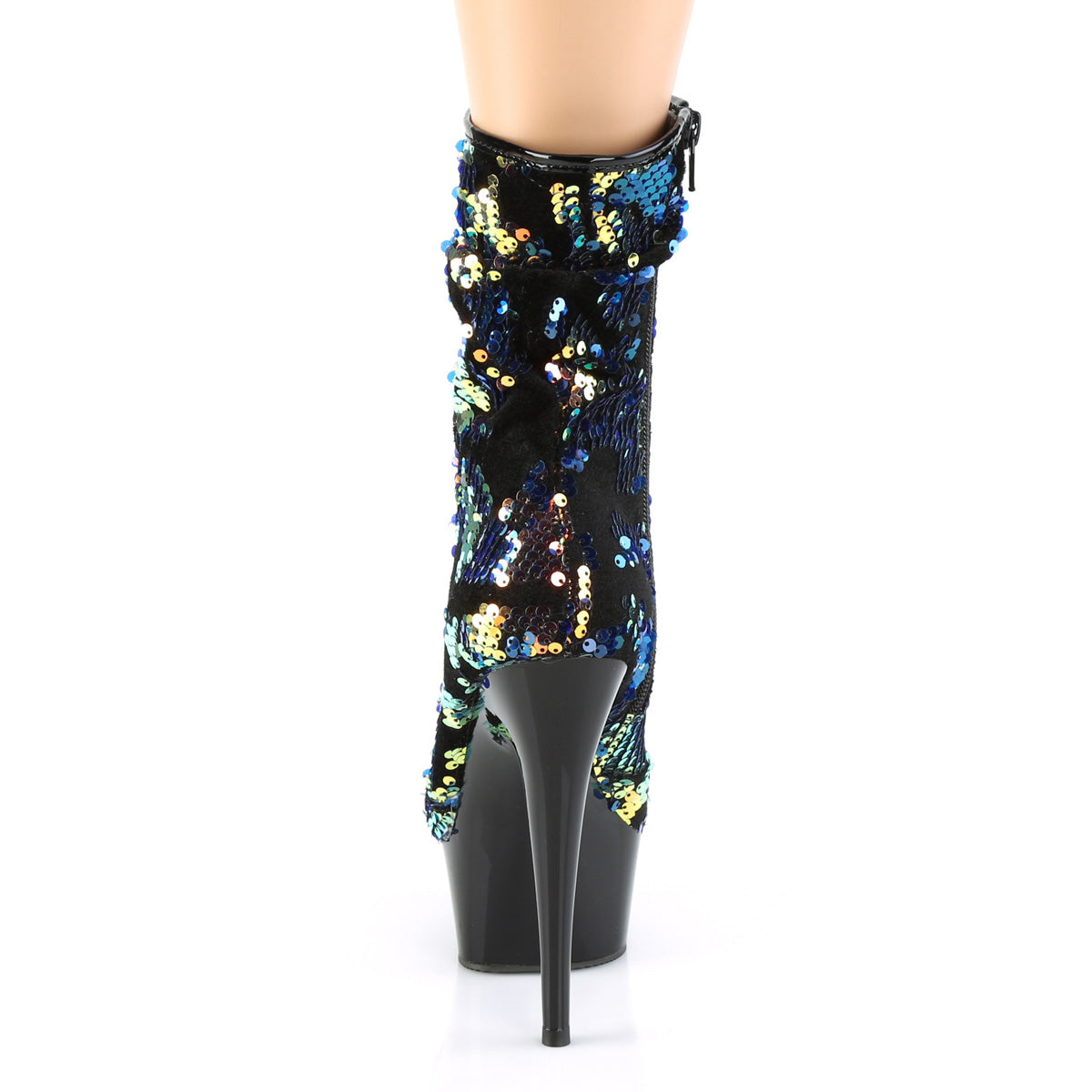 Blue 6 Inch Exotic Dance Ankle Boots -  Pleaser DELIGHT-1004
