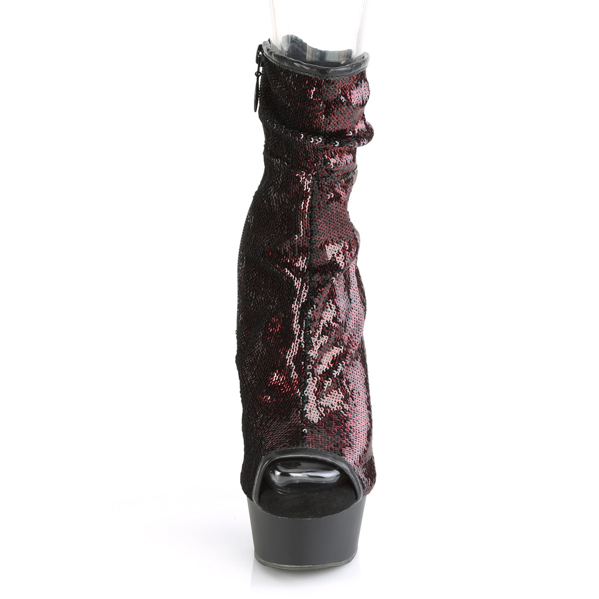 Burgundy 6 Inch High Impact Ankle Boots -  Pleaser DELIGHT-1008SQ